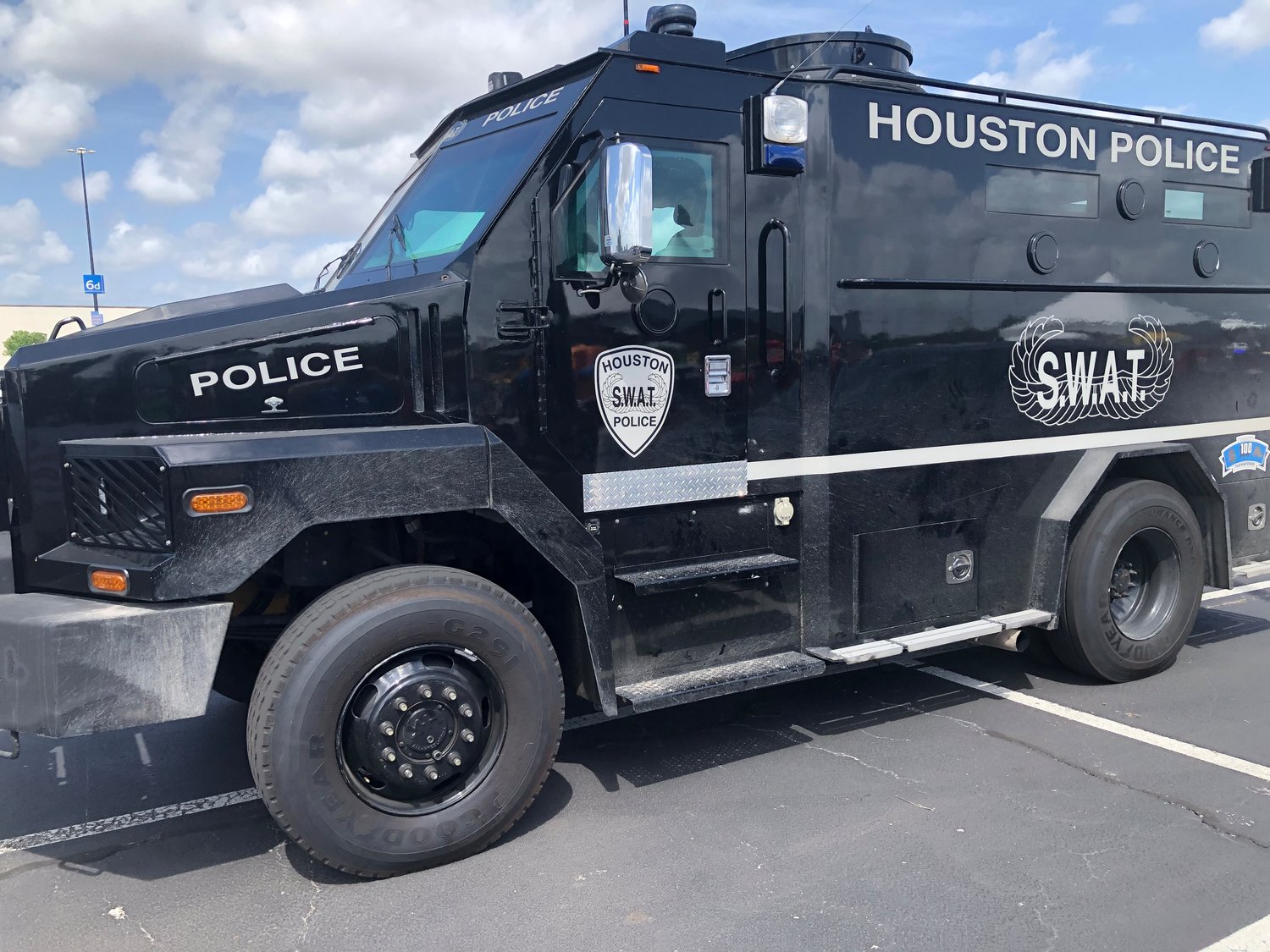 The Houston Police Department SWAT van was an attraction at the Safety Fest.